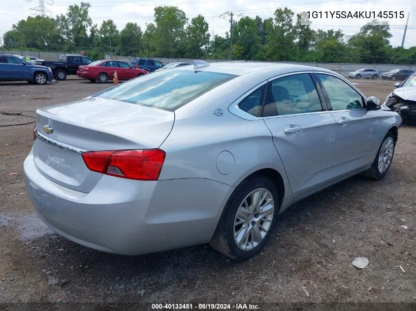 2019 Chevrolet Impala Ls VIN: 1G11Y5SA4KU145515 Lot: 40133451