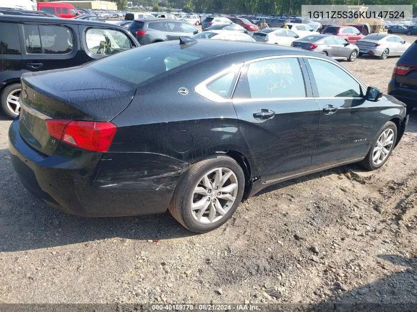 1G11Z5S36KU147524 2019 Chevrolet Impala Lt