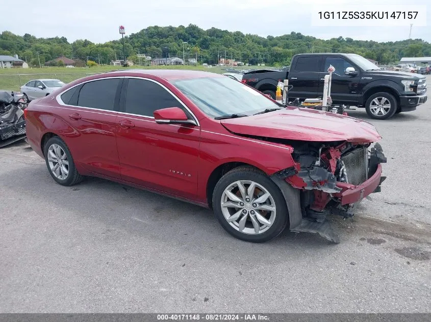 1G11Z5S35KU147157 2019 Chevrolet Impala Lt