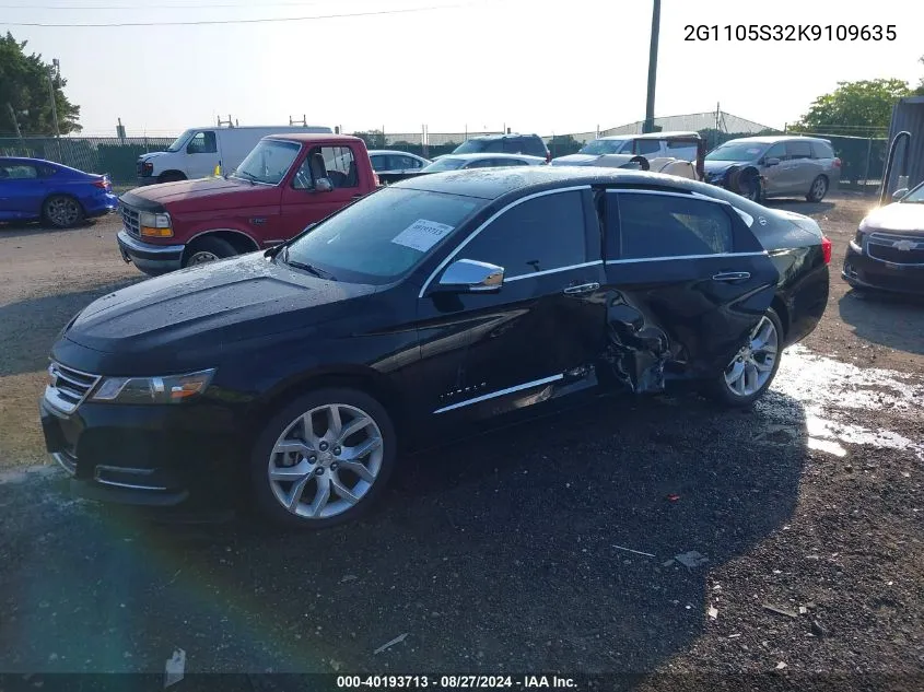 2G1105S32K9109635 2019 Chevrolet Impala Premier