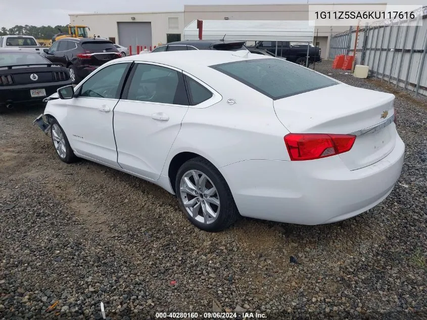 2019 Chevrolet Impala Lt VIN: 1G11Z5SA6KU117616 Lot: 40280160