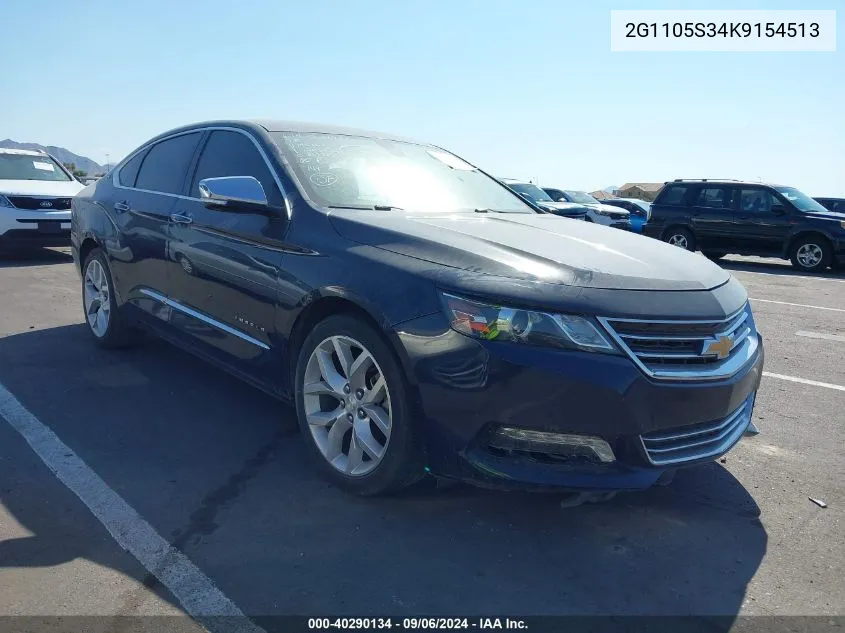 2019 Chevrolet Impala Premier VIN: 2G1105S34K9154513 Lot: 40290134