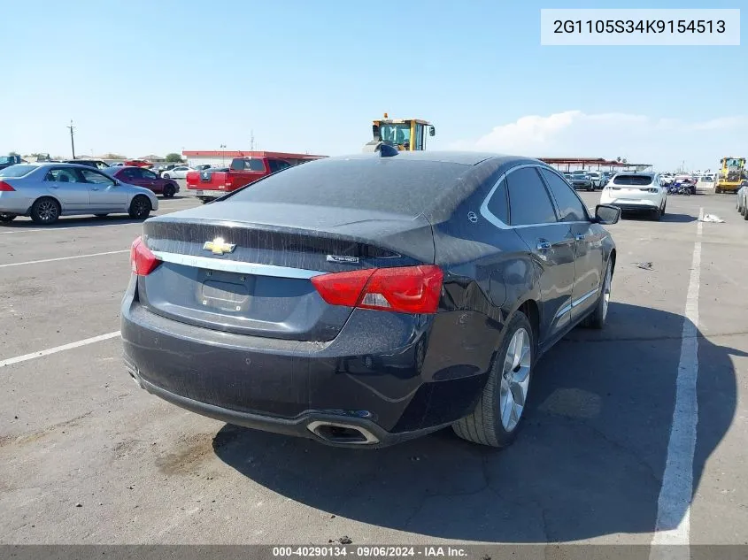 2019 Chevrolet Impala Premier VIN: 2G1105S34K9154513 Lot: 40290134