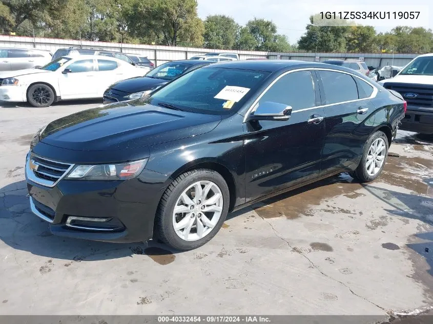 2019 Chevrolet Impala Lt VIN: 1G11Z5S34KU119057 Lot: 40332454