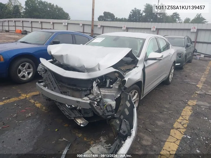 1G11Z5SA1KU139457 2019 Chevrolet Impala Lt