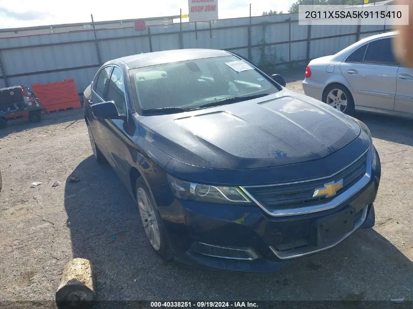 2G11X5SA5K9115410 2019 Chevrolet Impala Ls