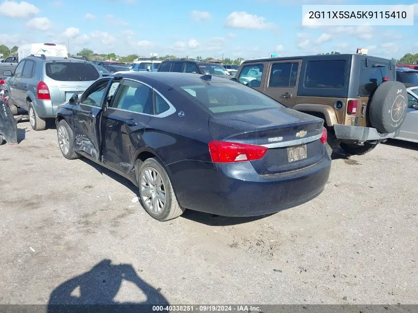 2G11X5SA5K9115410 2019 Chevrolet Impala Ls