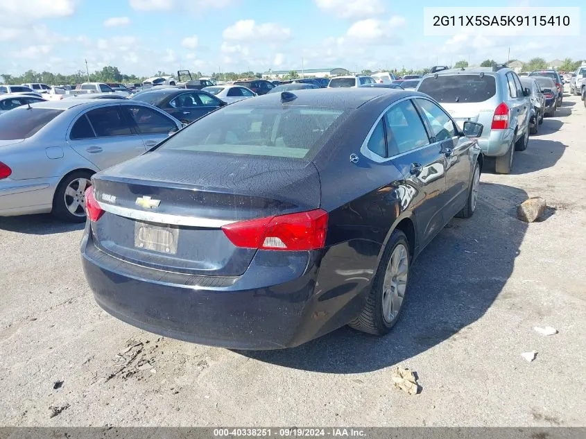 2G11X5SA5K9115410 2019 Chevrolet Impala Ls