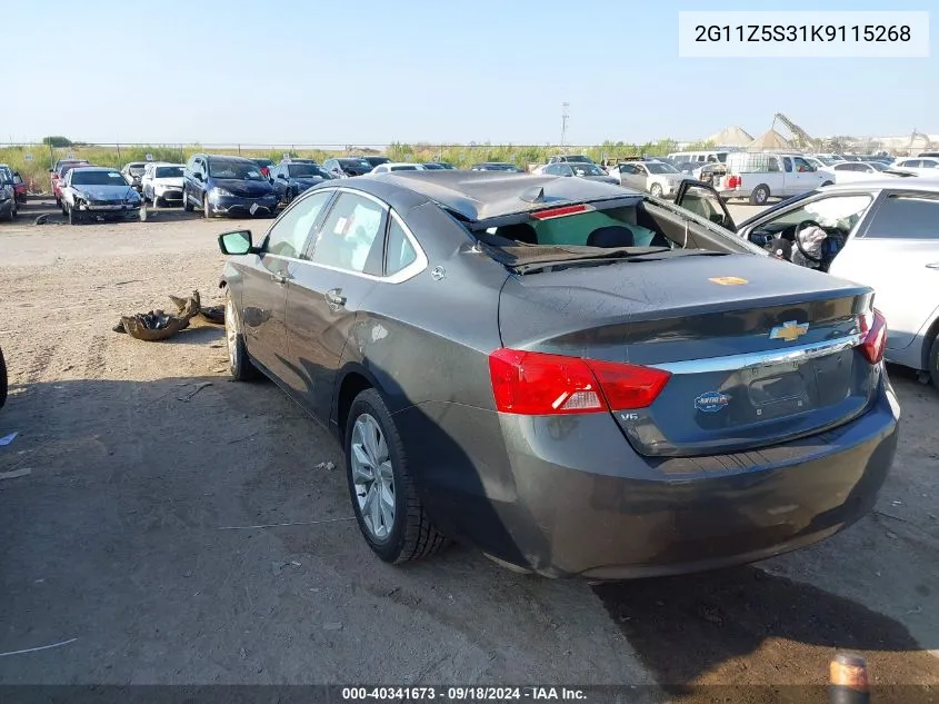 2G11Z5S31K9115268 2019 Chevrolet Impala Lt