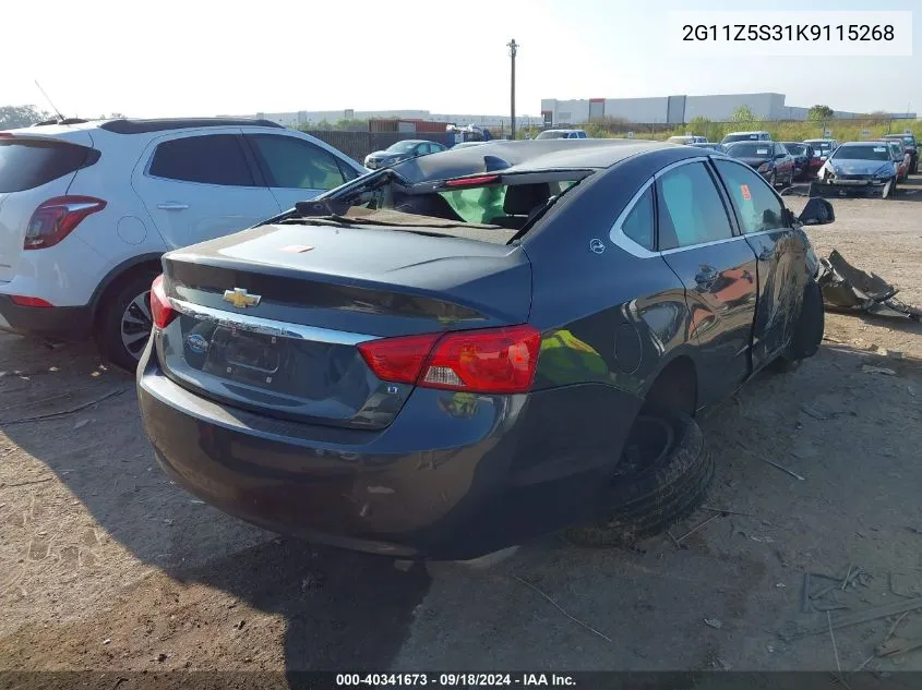 2G11Z5S31K9115268 2019 Chevrolet Impala Lt