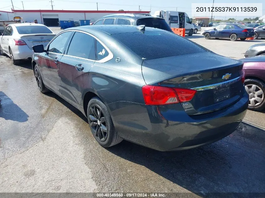 2019 Chevrolet Impala Lt VIN: 2G11Z5S37K9113539 Lot: 40349560