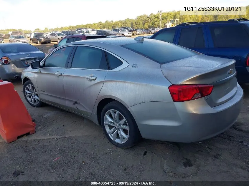 2019 Chevrolet Impala Lt VIN: 1G11Z5S33KU120121 Lot: 40354723