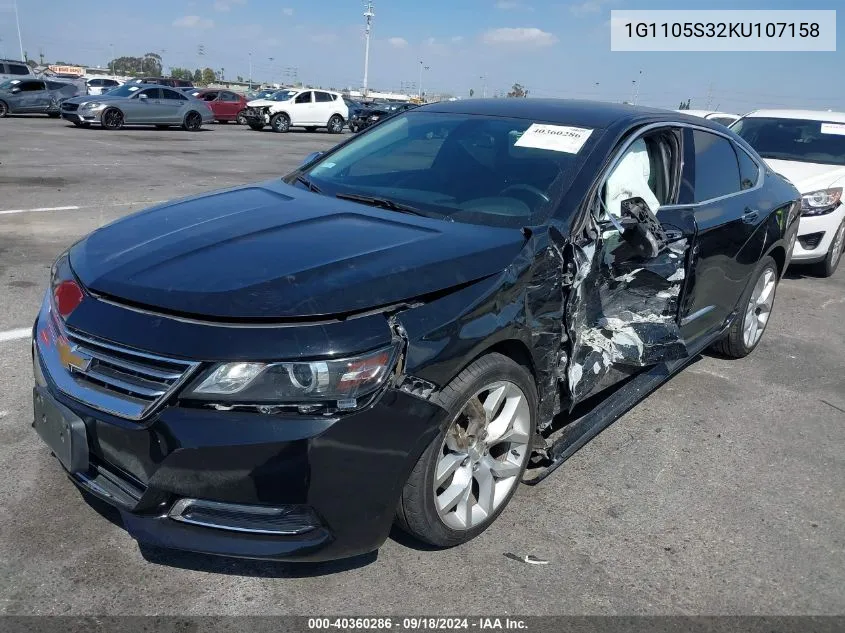 2019 Chevrolet Impala Premier VIN: 1G1105S32KU107158 Lot: 40360286