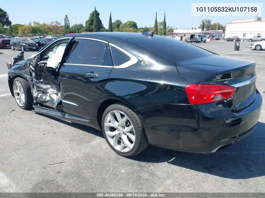 2019 Chevrolet Impala Premier VIN: 1G1105S32KU107158 Lot: 40360286