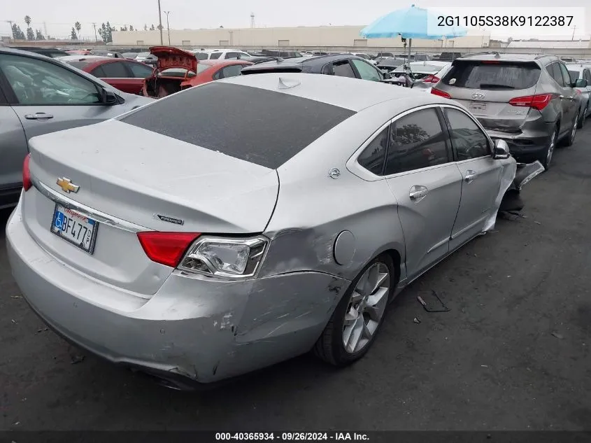 2G1105S38K9122387 2019 Chevrolet Impala Premier