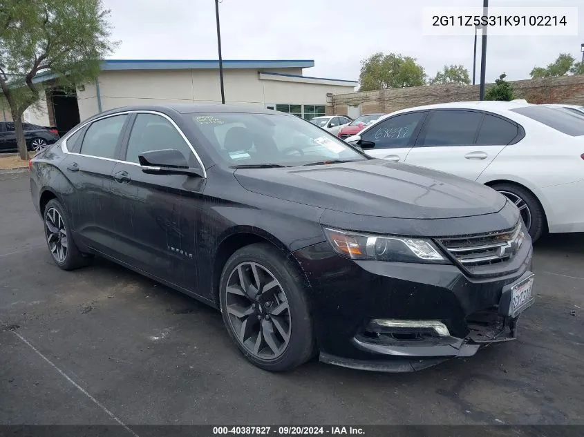 2019 Chevrolet Impala Lt VIN: 2G11Z5S31K9102214 Lot: 40387827