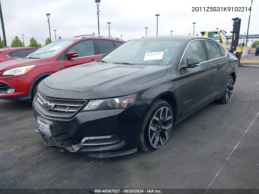 2G11Z5S31K9102214 2019 Chevrolet Impala Lt