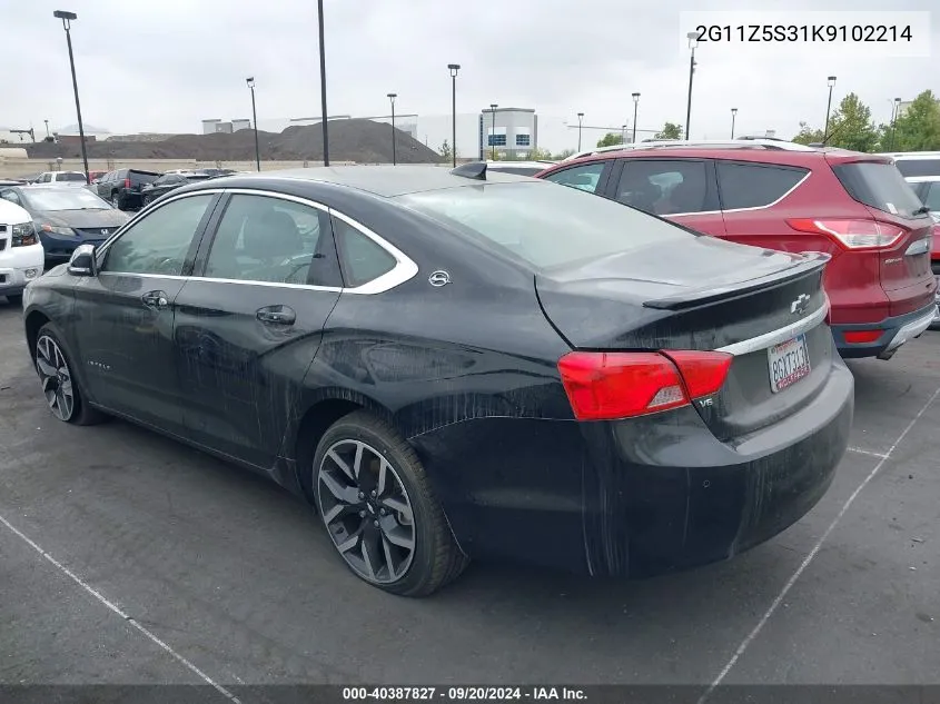 2G11Z5S31K9102214 2019 Chevrolet Impala Lt