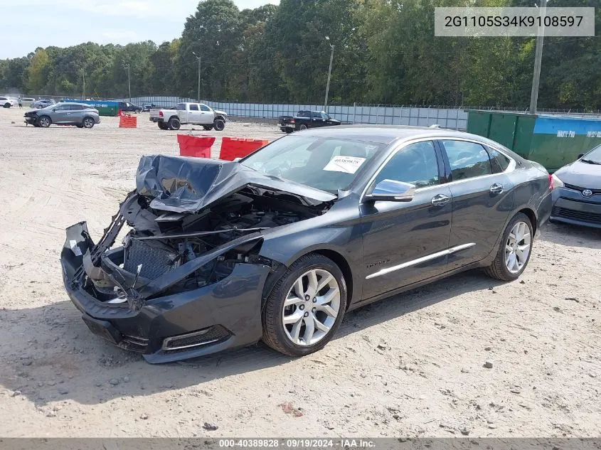 2G1105S34K9108597 2019 Chevrolet Impala Premier