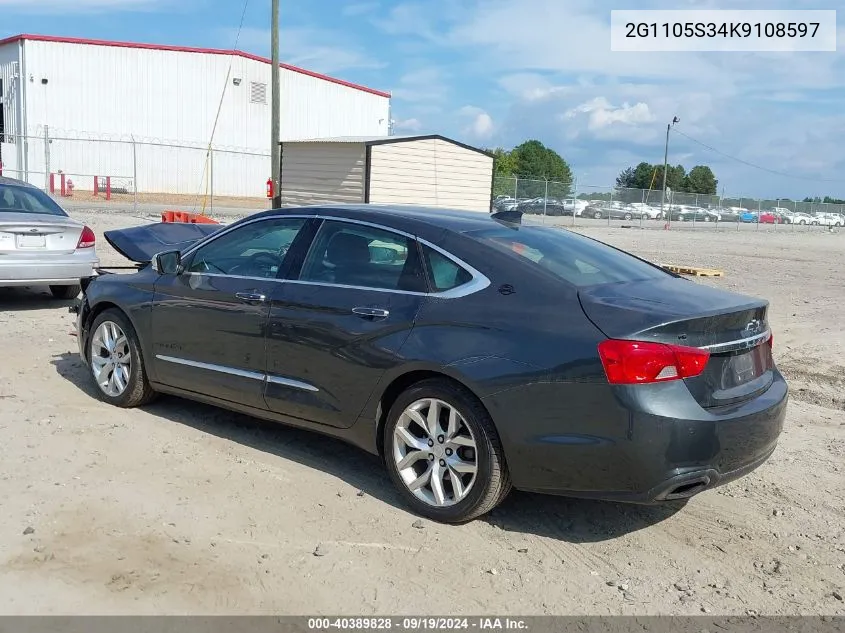 2G1105S34K9108597 2019 Chevrolet Impala Premier