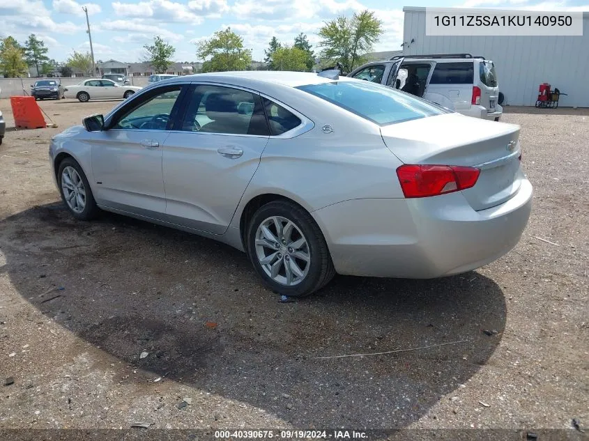 2019 Chevrolet Impala Lt VIN: 1G11Z5SA1KU140950 Lot: 40390675