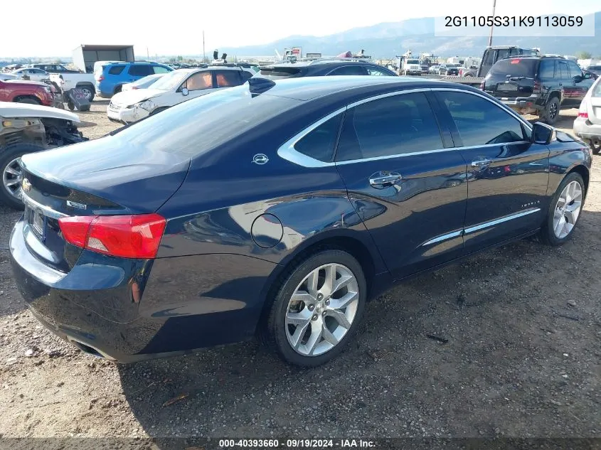 2019 Chevrolet Impala Premier VIN: 2G1105S31K9113059 Lot: 40393660