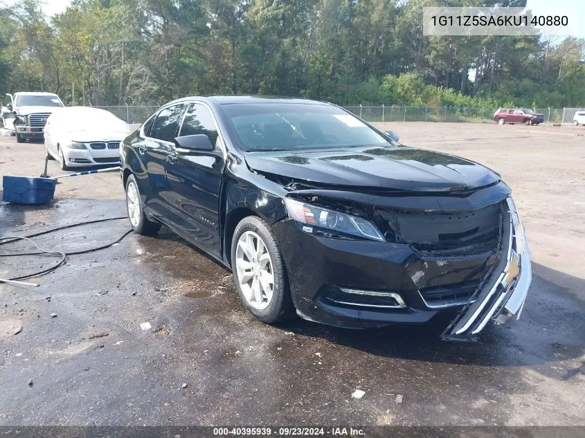 2019 Chevrolet Impala Lt VIN: 1G11Z5SA6KU140880 Lot: 40395939