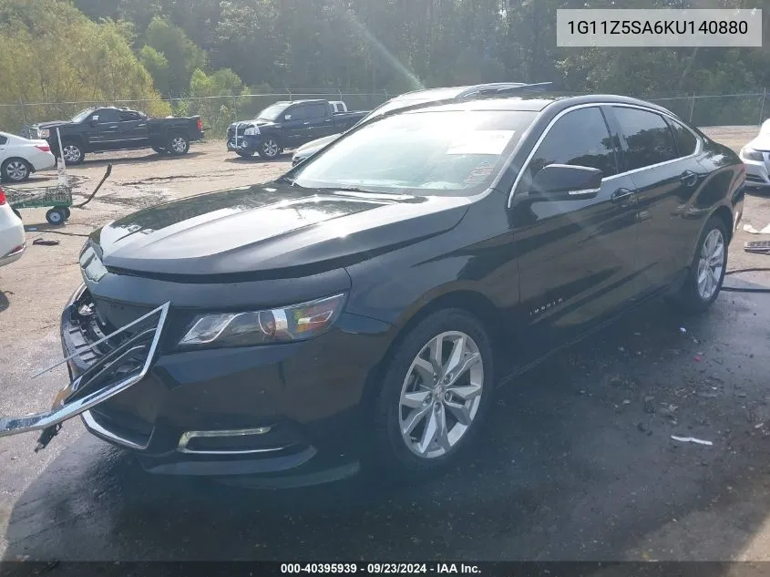 2019 Chevrolet Impala Lt VIN: 1G11Z5SA6KU140880 Lot: 40395939