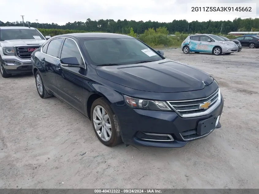 2019 Chevrolet Impala Lt VIN: 2G11Z5SA3K9145662 Lot: 40432322