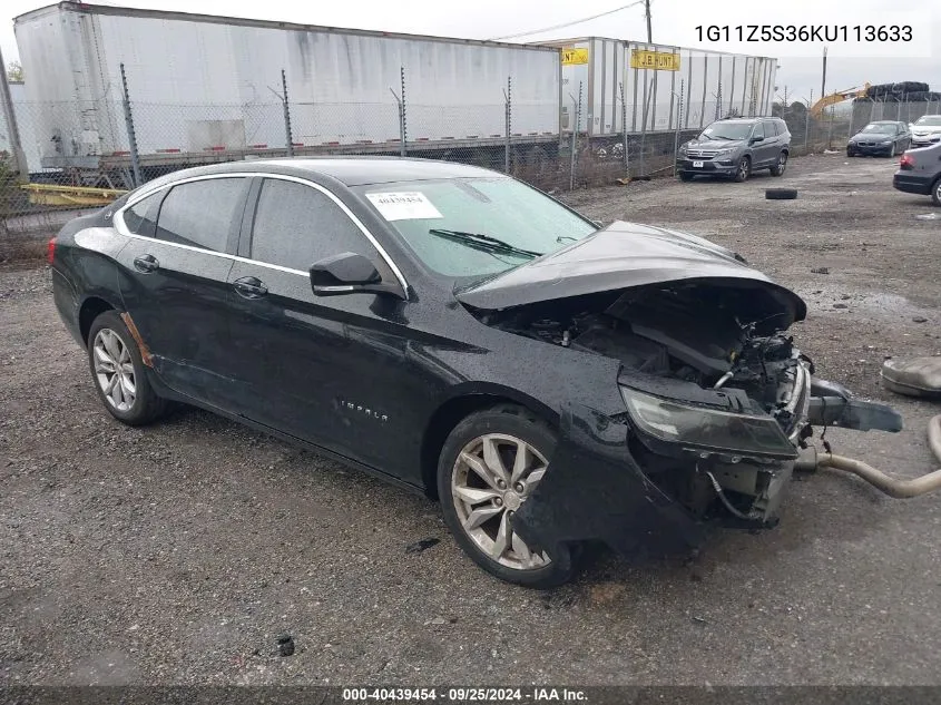 1G11Z5S36KU113633 2019 Chevrolet Impala Lt