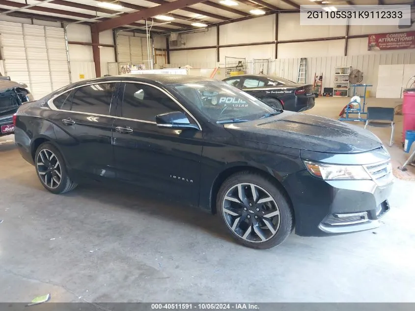 2G1105S31K9112333 2019 Chevrolet Impala Premier