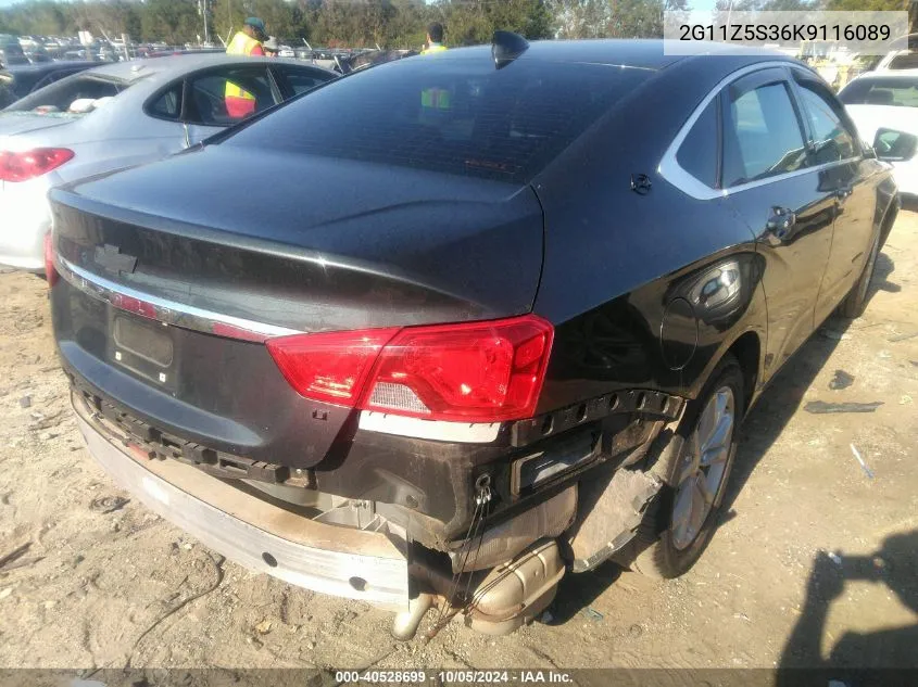 2019 Chevrolet Impala Lt VIN: 2G11Z5S36K9116089 Lot: 40528699