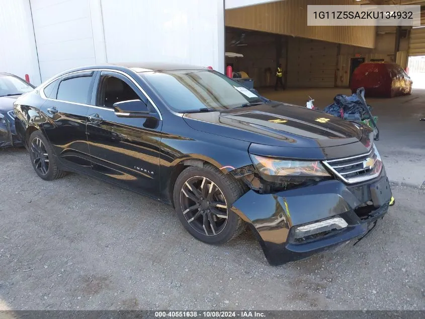 1G11Z5SA2KU134932 2019 Chevrolet Impala Lt