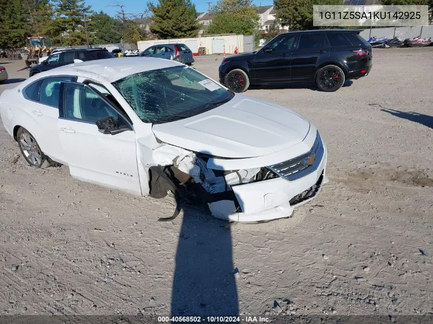 2019 Chevrolet Impala Lt VIN: 1G11Z5SA1KU142925 Lot: 40568502