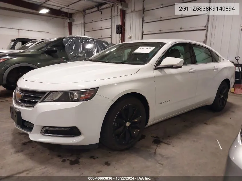 2019 Chevrolet Impala Lt VIN: 2G11Z5S38K9140894 Lot: 40663836