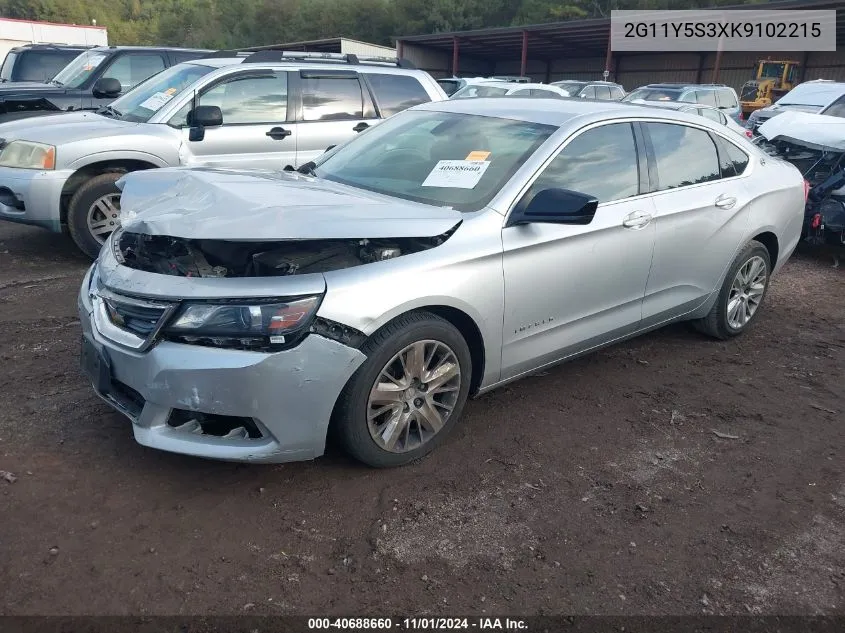 2019 Chevrolet Impala Ls VIN: 2G11Y5S3XK9102215 Lot: 40688660