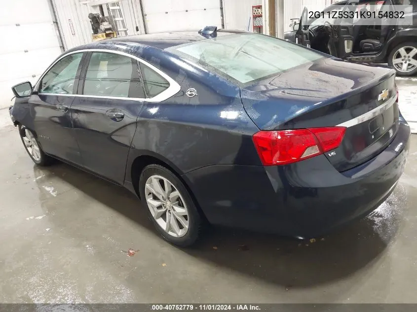 2019 Chevrolet Impala Lt VIN: 2G11Z5S31K9154832 Lot: 40752779