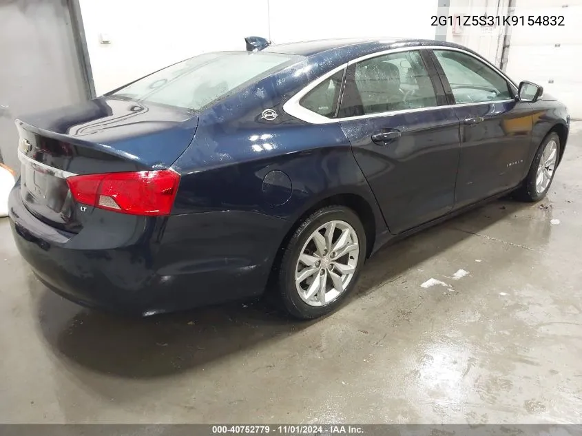 2019 Chevrolet Impala Lt VIN: 2G11Z5S31K9154832 Lot: 40752779