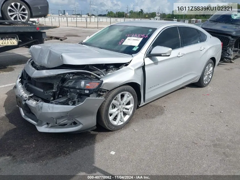 1G11Z5S39KU102321 2019 Chevrolet Impala Lt