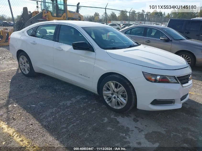 1G11X5S34KU145180 2019 Chevrolet Impala Ls