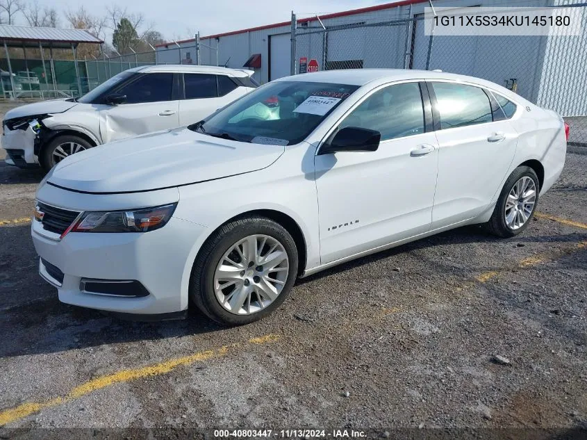 1G11X5S34KU145180 2019 Chevrolet Impala Ls