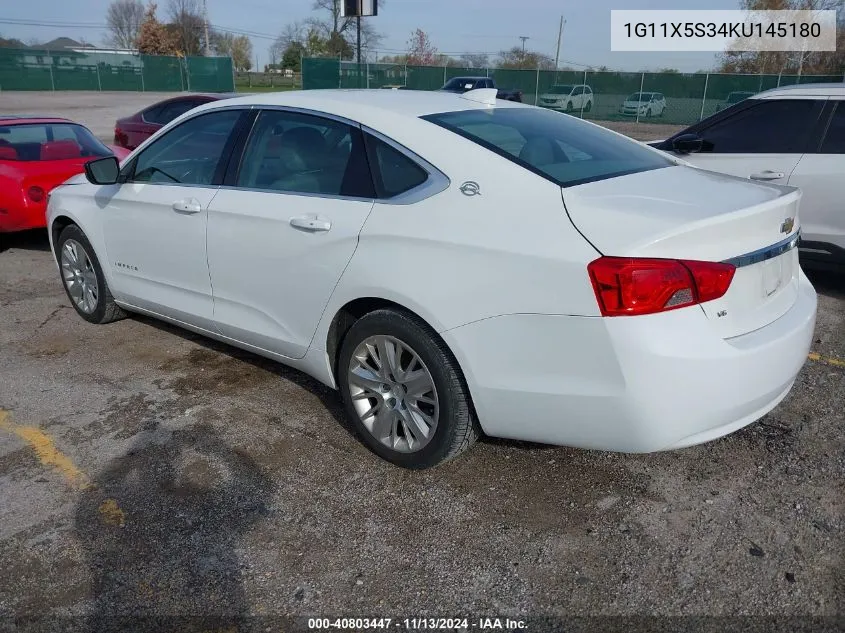 1G11X5S34KU145180 2019 Chevrolet Impala Ls