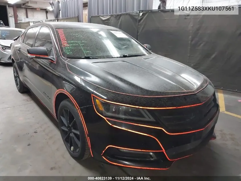 2019 Chevrolet Impala Lt VIN: 1G11Z5S3XKU107561 Lot: 40823139