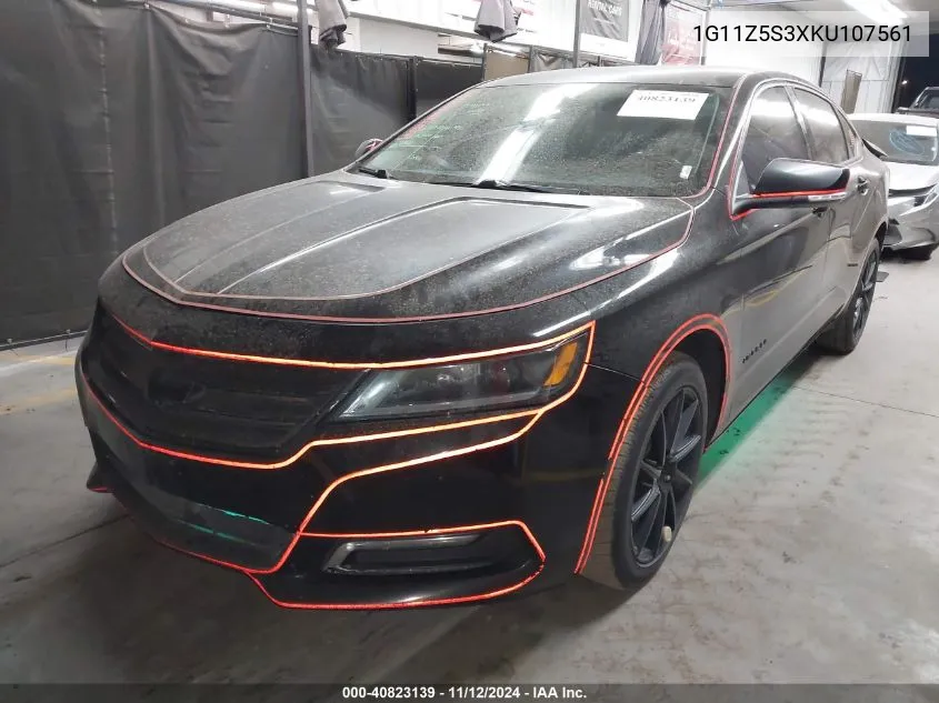 2019 Chevrolet Impala Lt VIN: 1G11Z5S3XKU107561 Lot: 40823139