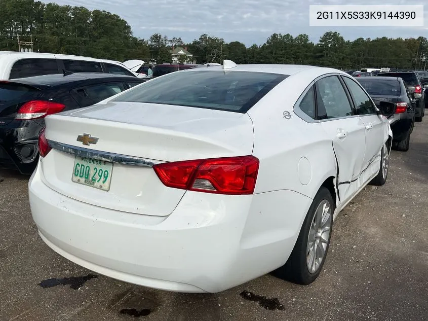 2019 Chevrolet Impala Ls VIN: 2G11X5S33K9144390 Lot: 40833043