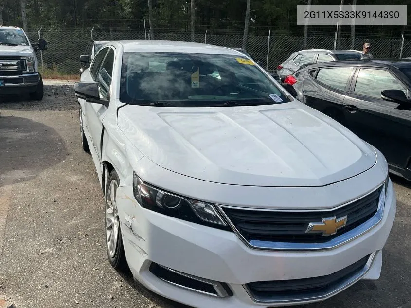 2019 Chevrolet Impala Ls VIN: 2G11X5S33K9144390 Lot: 40833043