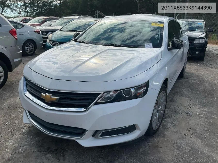 2019 Chevrolet Impala Ls VIN: 2G11X5S33K9144390 Lot: 40833043