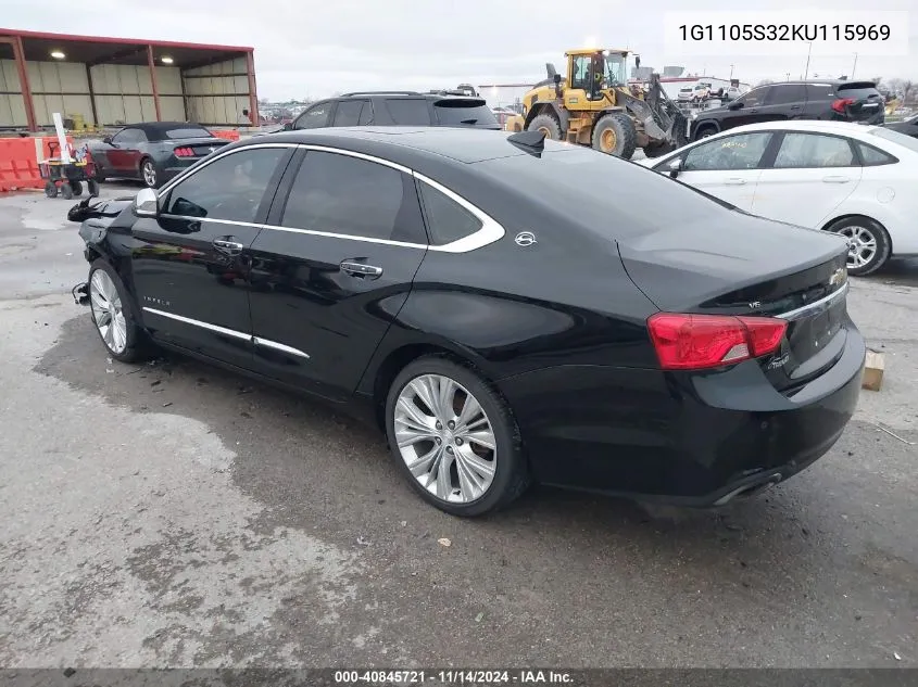 2019 Chevrolet Impala Premier VIN: 1G1105S32KU115969 Lot: 40845721