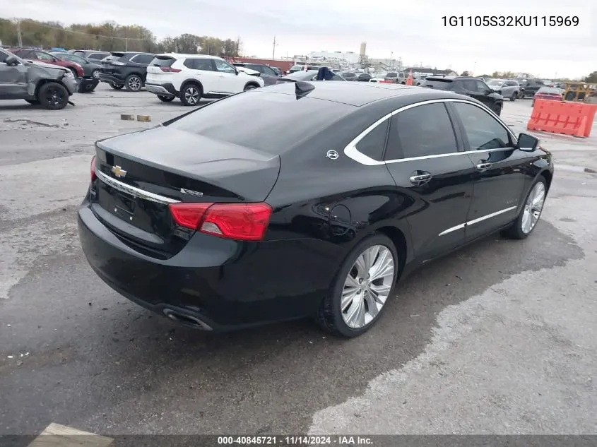 2019 Chevrolet Impala Premier VIN: 1G1105S32KU115969 Lot: 40845721