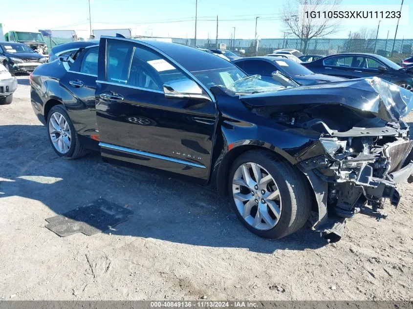 1G1105S3XKU111233 2019 Chevrolet Impala Premier